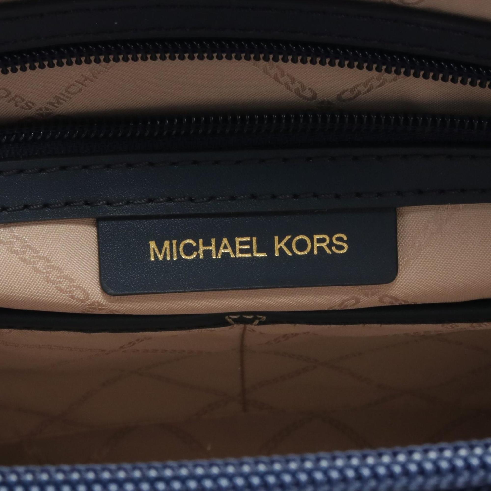 Michael Kors VOYAGER Tote Bag, Leather, Women's, Navy, 30H1GV6T2L