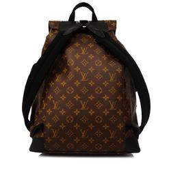 Louis Vuitton Backpack Monogram Macassar Christopher MM M43735 Brown Black Men's