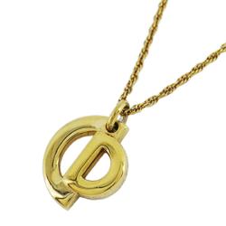 Christian Dior Necklace CD GP Plated Gold Women's