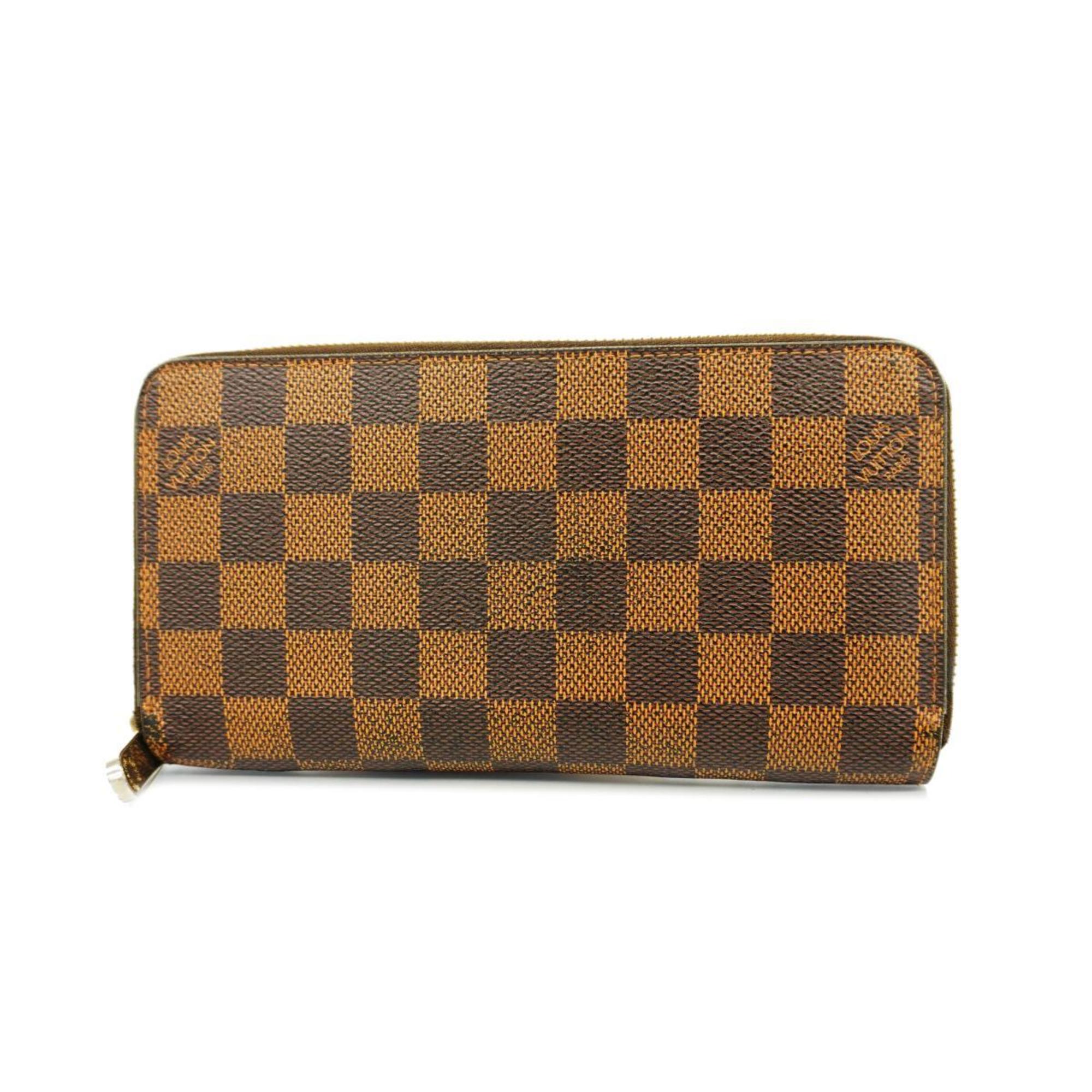 Louis Vuitton Long Wallet Damier Zippy N60015 Ebene Men's Women's