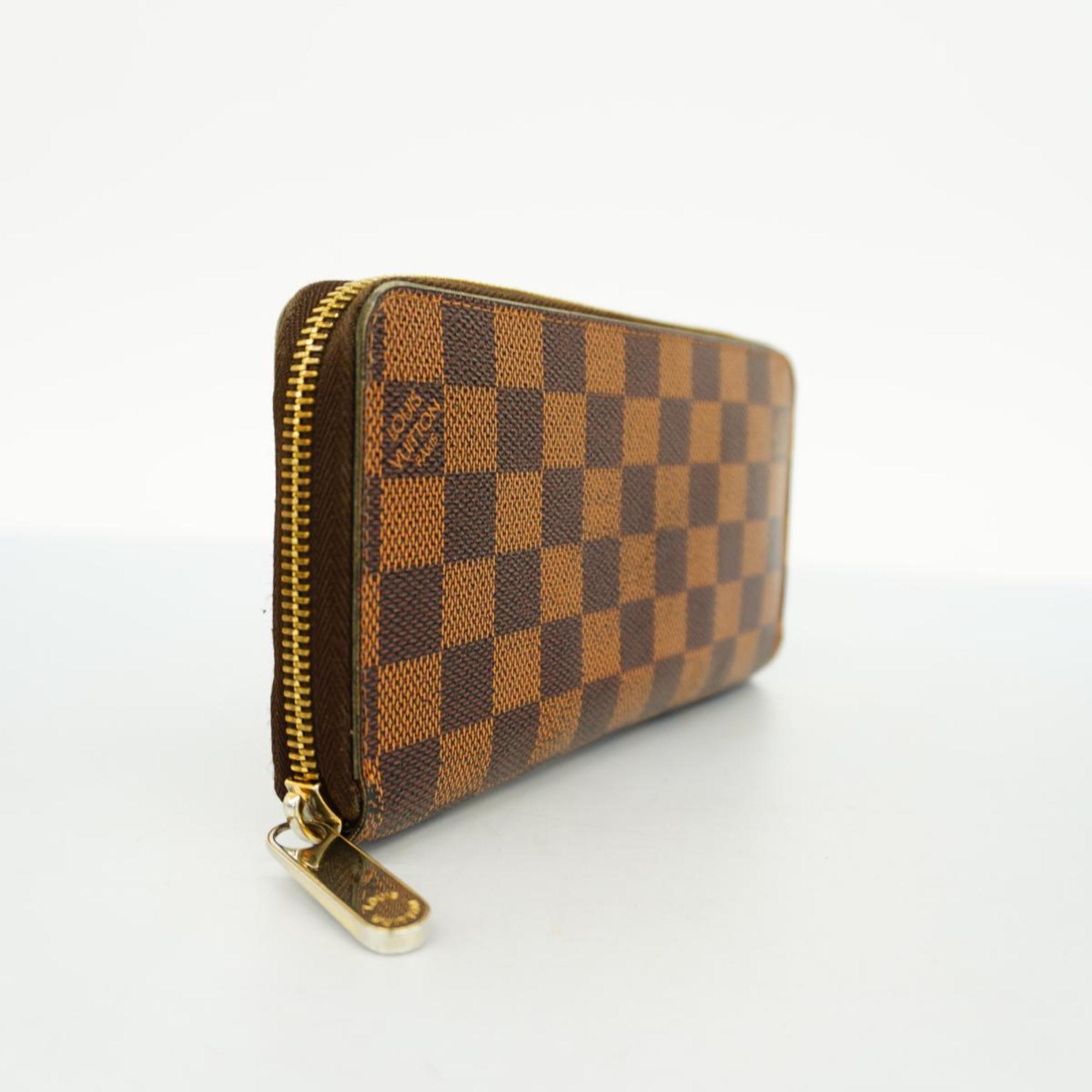 Louis Vuitton Long Wallet Damier Zippy N60015 Ebene Men's Women's