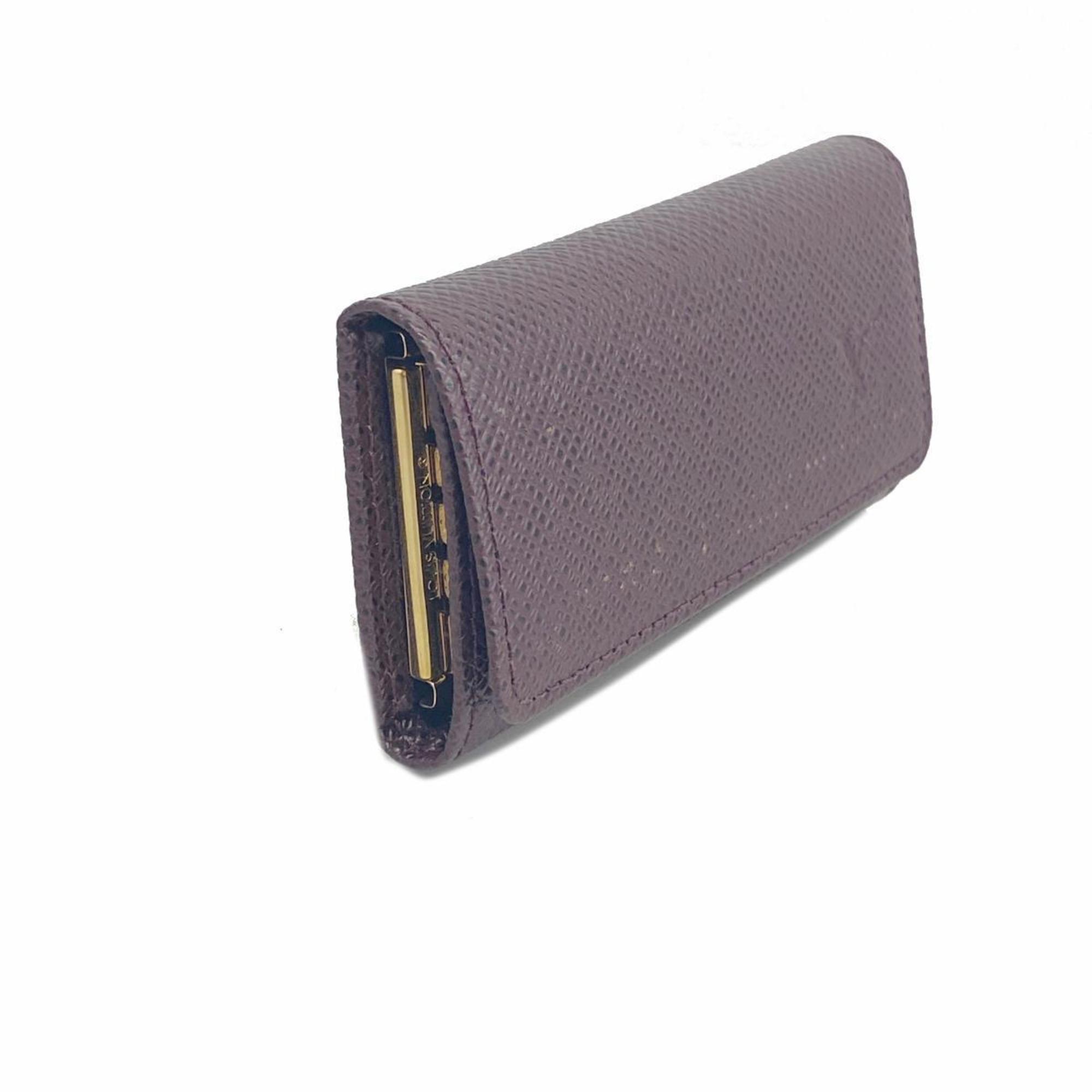 Louis Vuitton Key Case Taiga Multicle 4 M30526 Acajou Men's