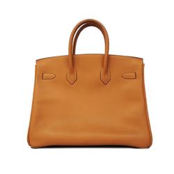 Hermes handbag Birkin 35 □D stamped Cushvel natural sable ladies