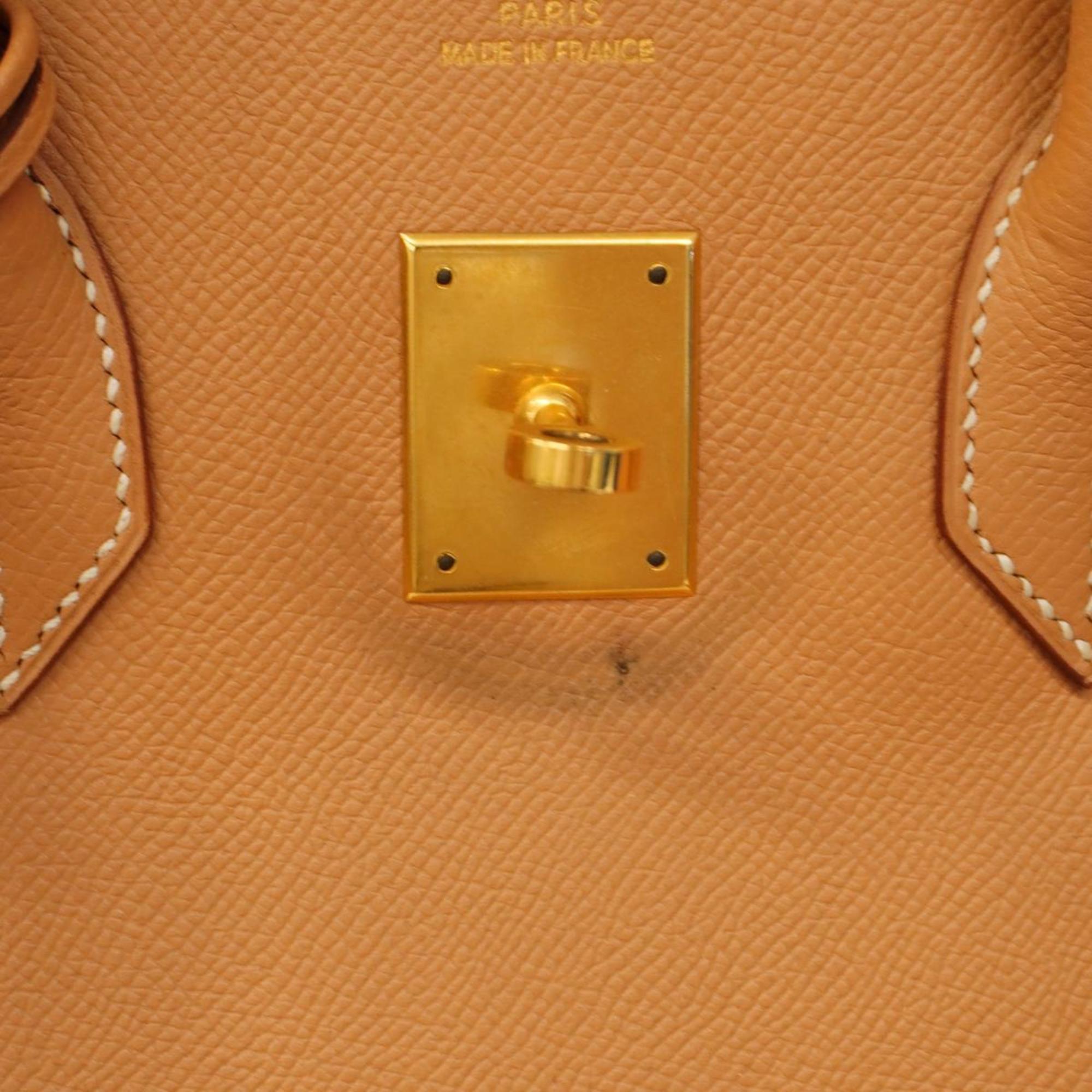 Hermes handbag Birkin 35 □D stamped Cushvel natural sable ladies