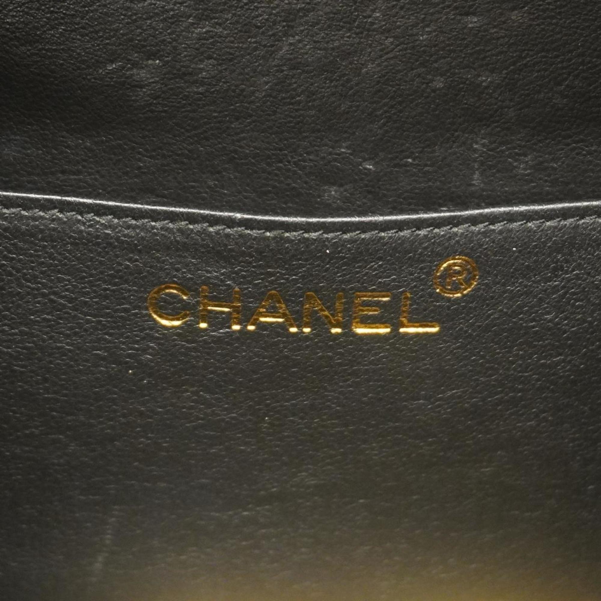 Chanel Shoulder Bag V Stitch Lambskin Black Women's