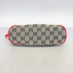 Gucci Pouch GG Canvas 039 1103 Black Beige Red Champagne Women's