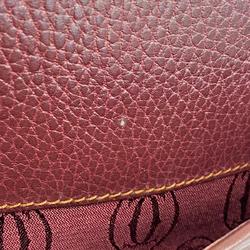 Cartier Clutch Bag Must Leather Bordeaux Women's