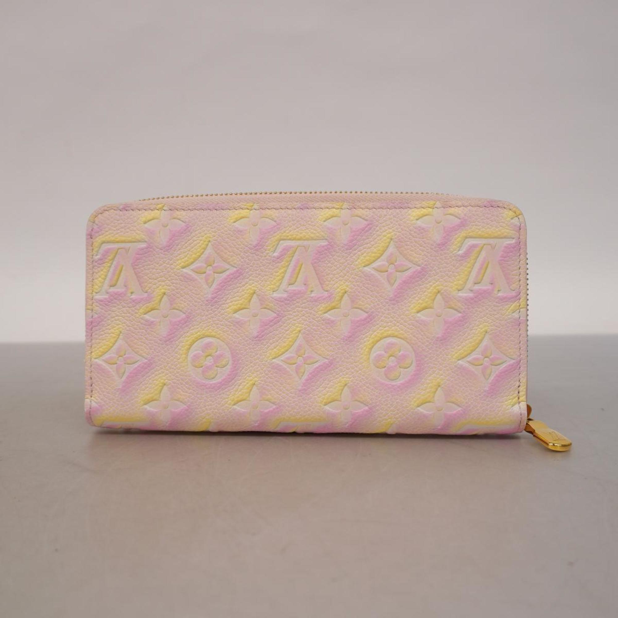 Louis Vuitton Long Wallet Monogram Empreinte Zippy M81299 Light Pink Ladies