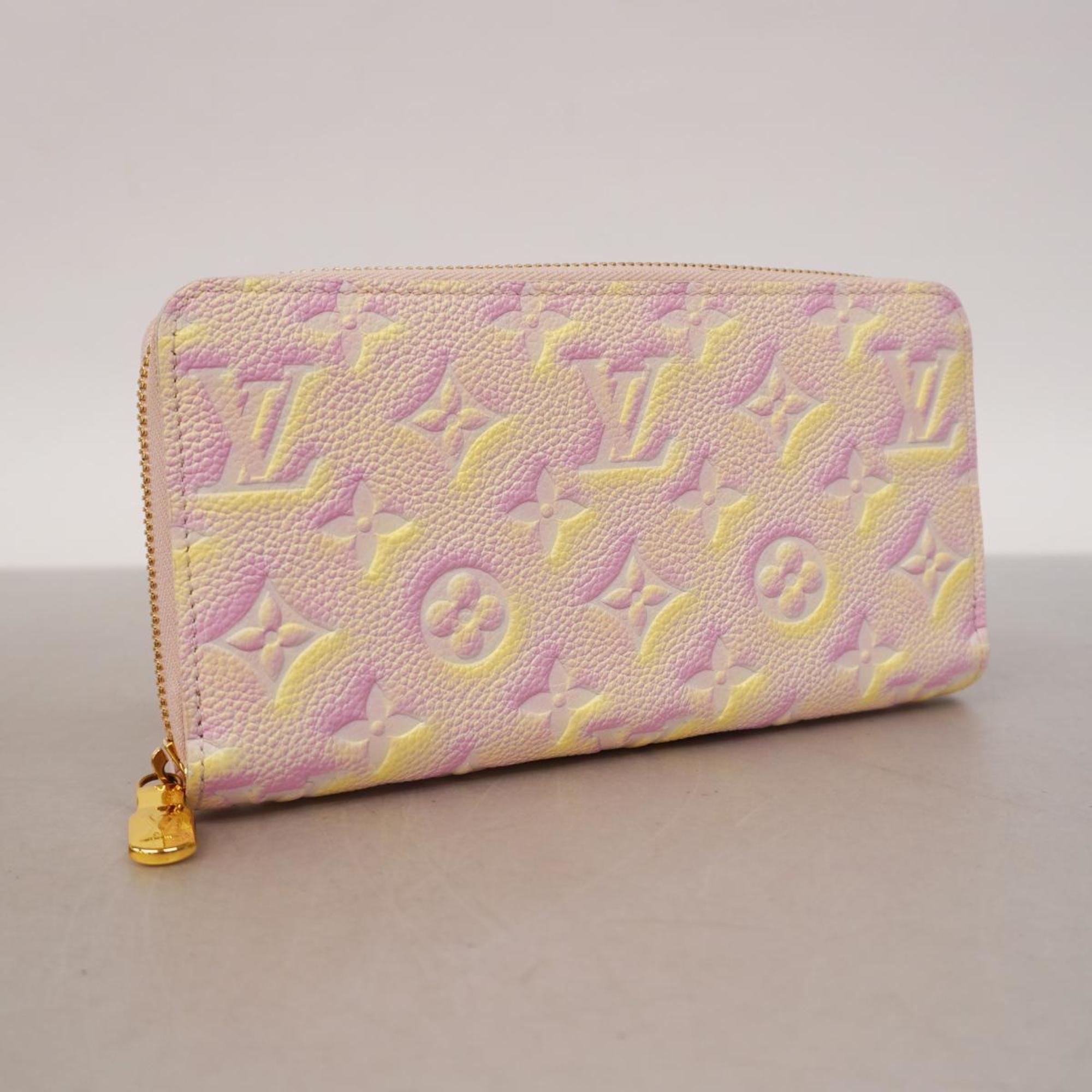 Louis Vuitton Long Wallet Monogram Empreinte Zippy M81299 Light Pink Ladies