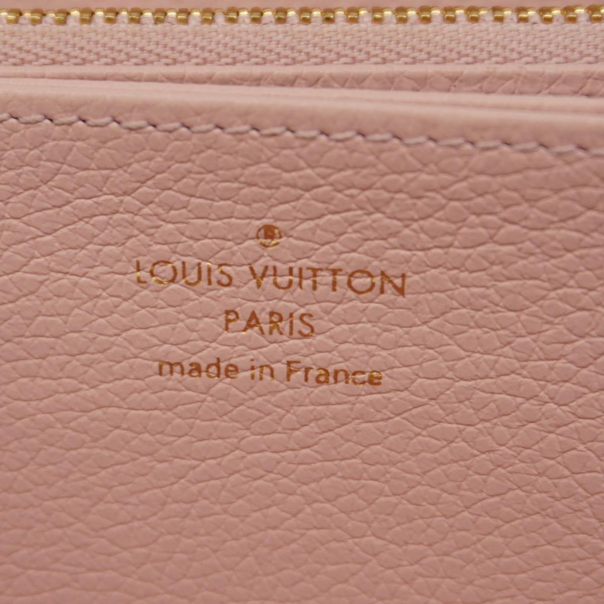 Louis Vuitton Long Wallet Monogram Empreinte Zippy M81299 Light Pink Ladies