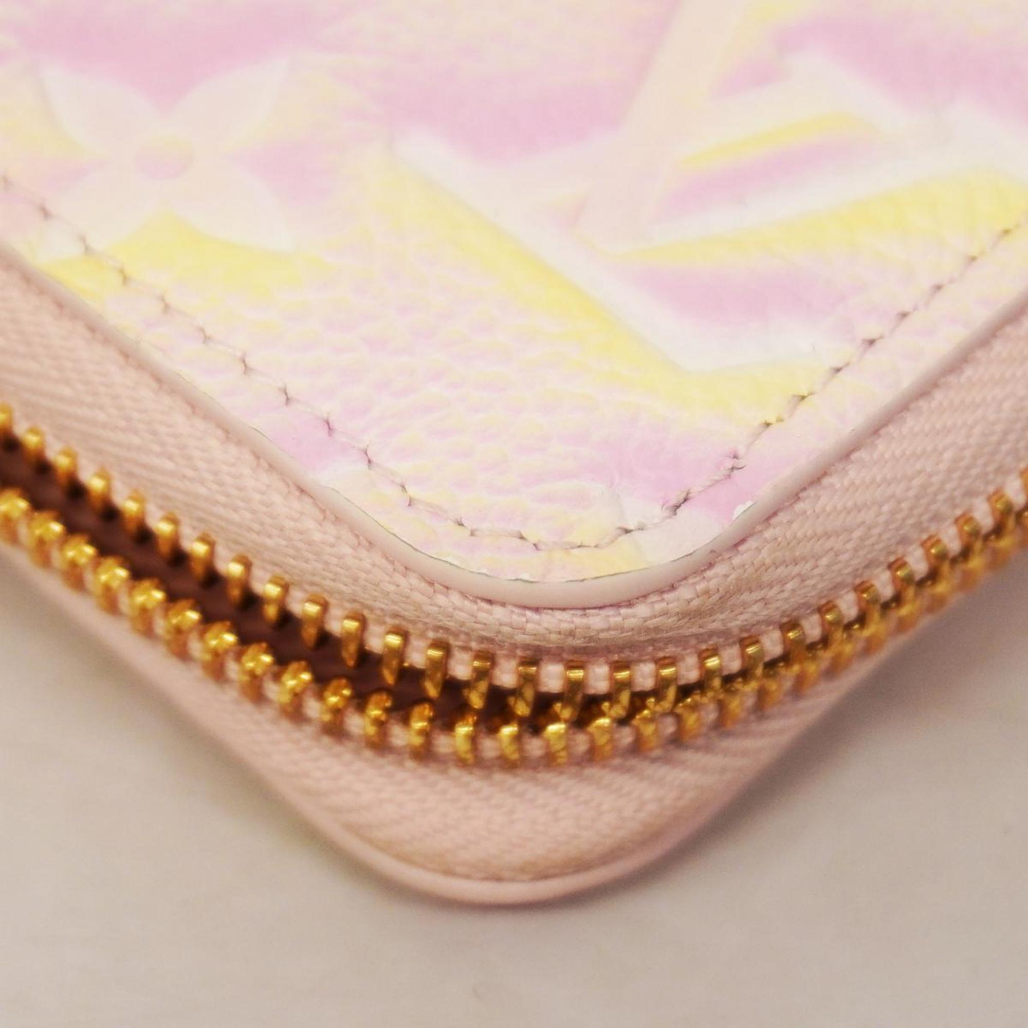 Louis Vuitton Long Wallet Monogram Empreinte Zippy M81299 Light Pink Ladies