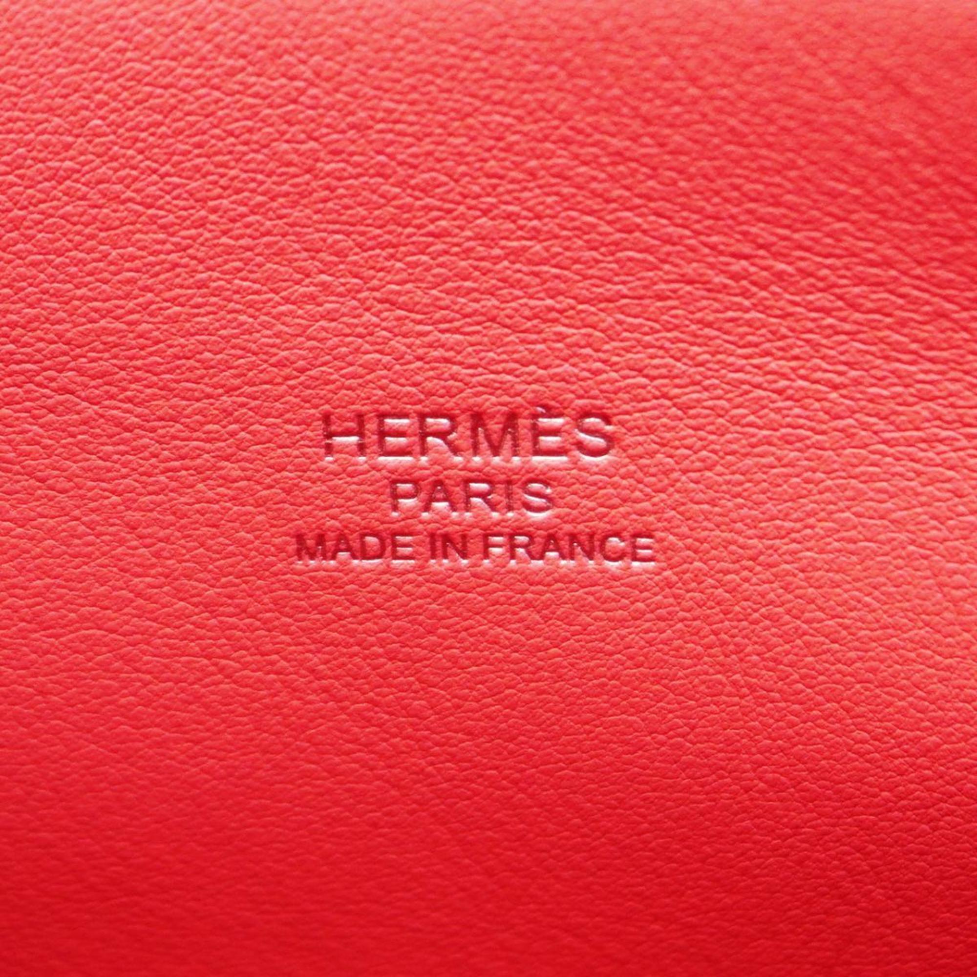 Hermes Handbag Bolide 1923 25 Z Stamp Evercolor Jaune Ambre Rose Azalee Women's