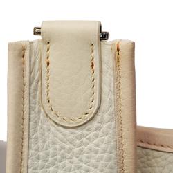 Hermes Shoulder Bag Evelyn 1PM J Stamp Taurillon Clemence White Women's