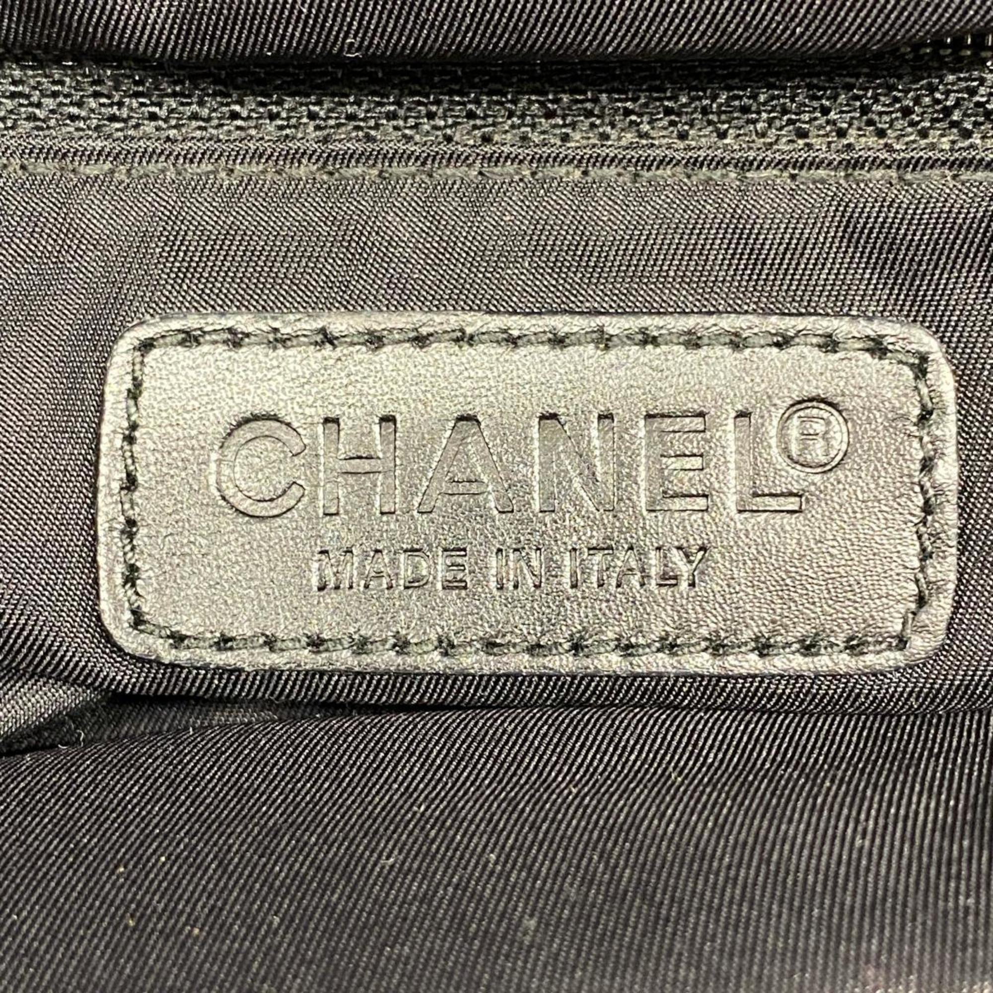 Chanel Tote Bag New Travel Nylon Black Women's