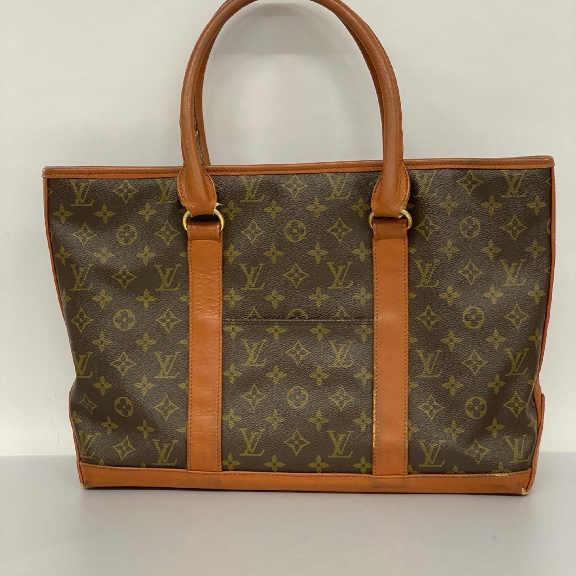 Louis Vuitton Tote Bag Monogram Weekend PM M42425 Brown Ladies