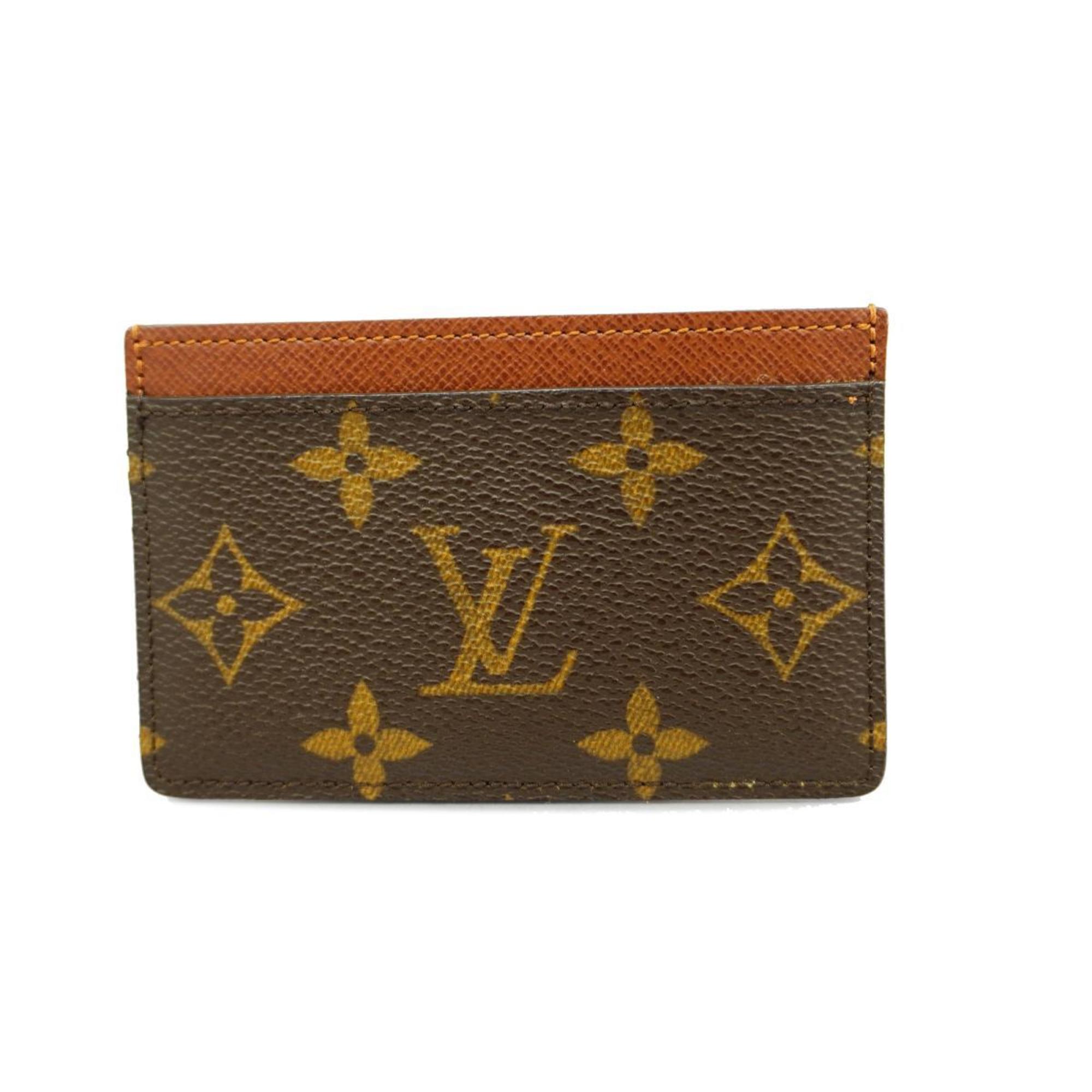 Louis Vuitton Business Card Holder/Card Case Monogram Porte Carte Sample M61733 Brown Men's/Women's