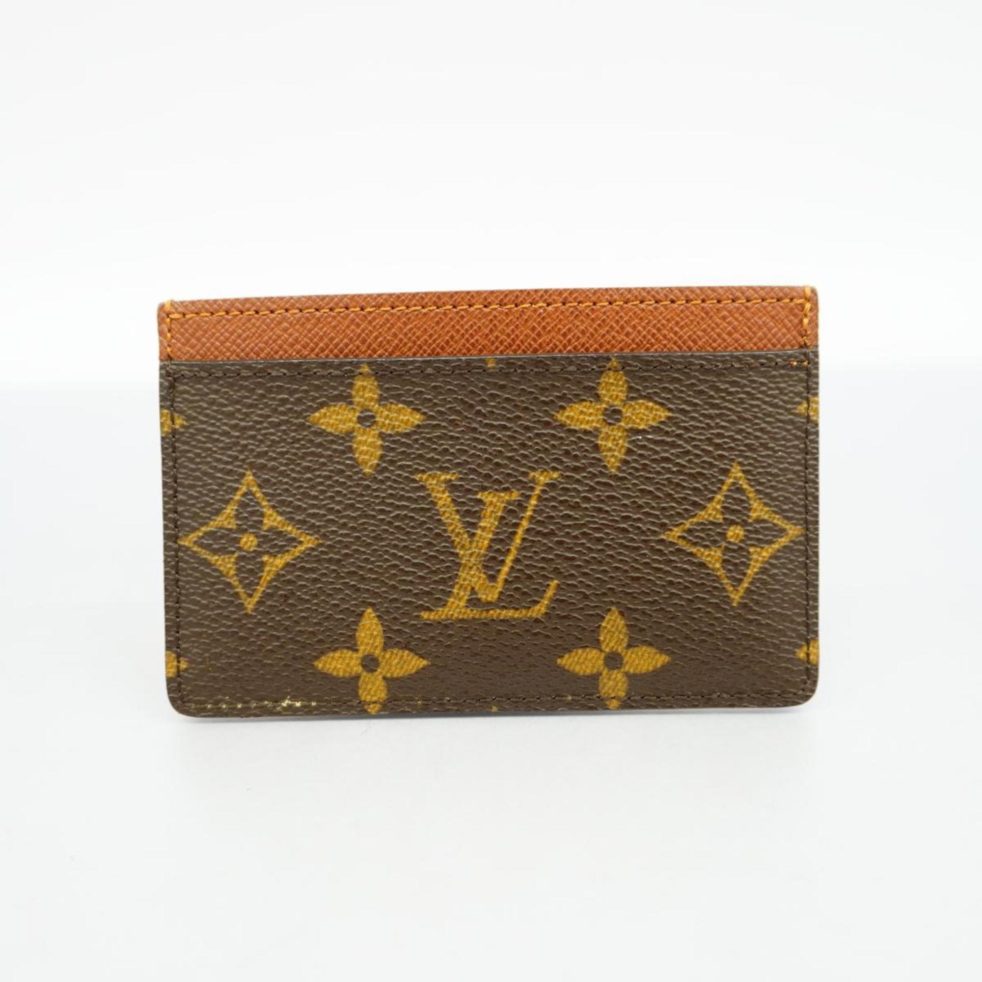 Louis Vuitton Business Card Holder/Card Case Monogram Porte Carte Sample M61733 Brown Men's/Women's