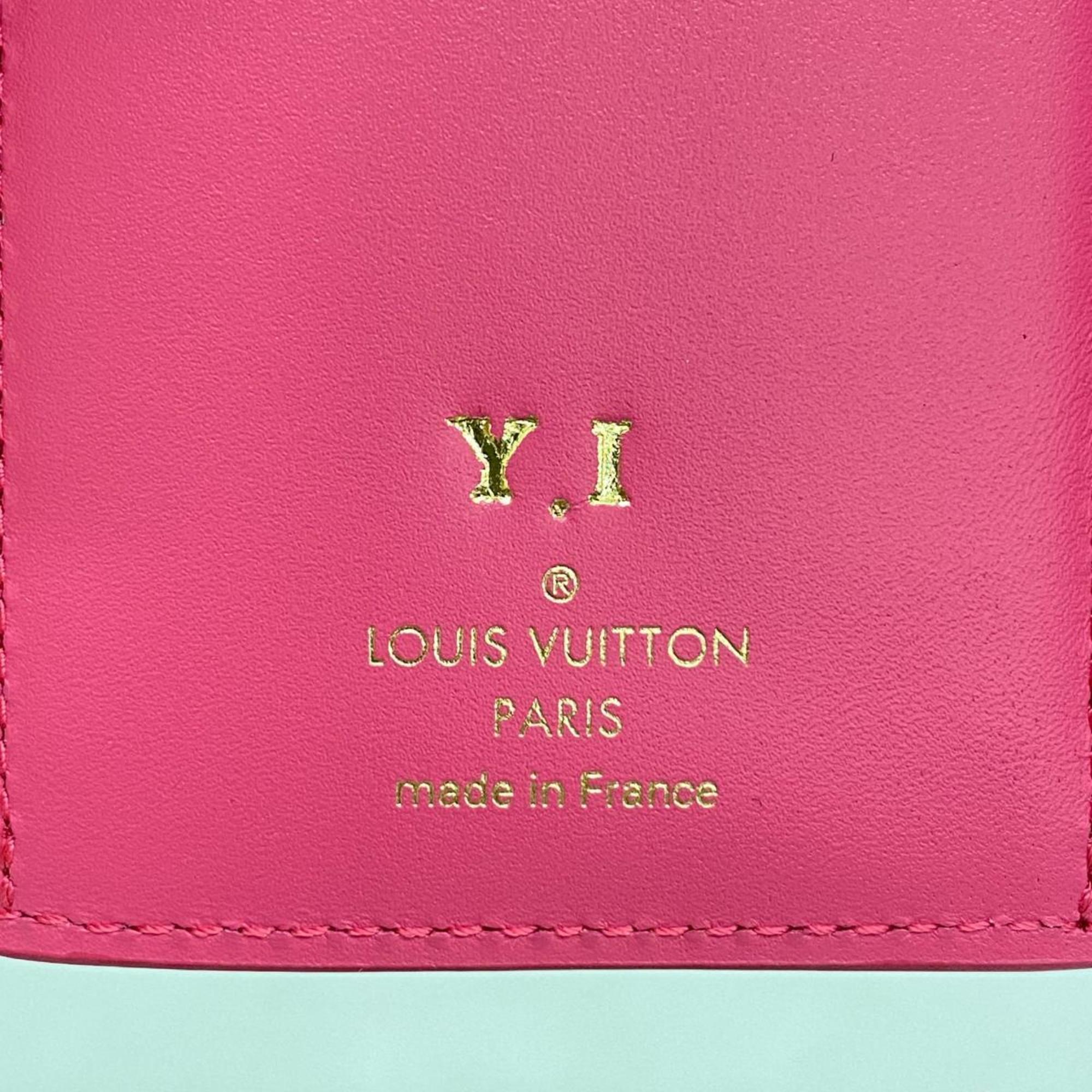 Louis Vuitton Tri-fold Wallet Nanogram Portefeuille Victorine M82234 Rose Ladies