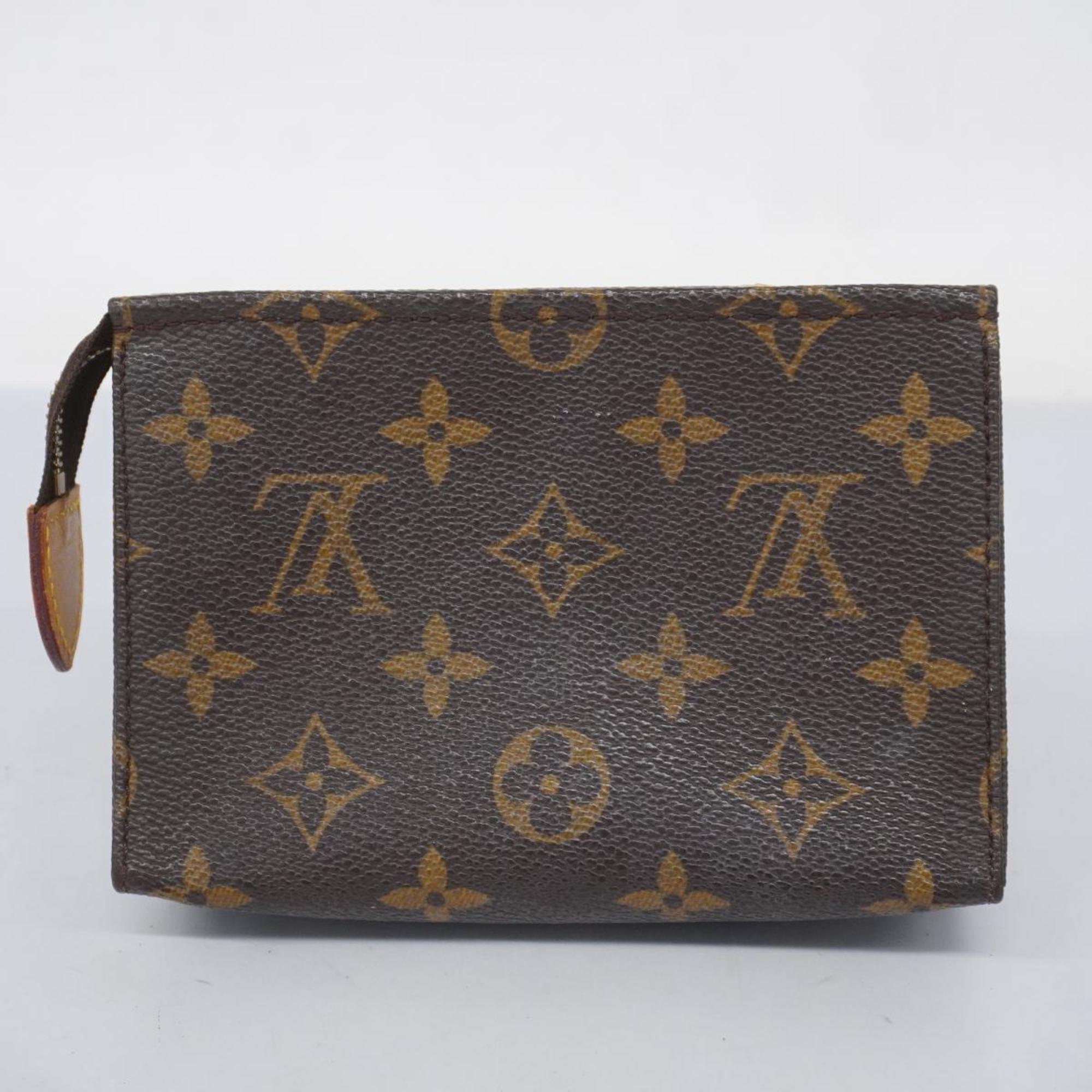 Louis Vuitton Pouch Monogram Poche Toilette 15 M47546 Brown Women's