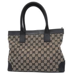 Gucci Tote Bag GG Canvas 002 1119 Black Hardware Women's