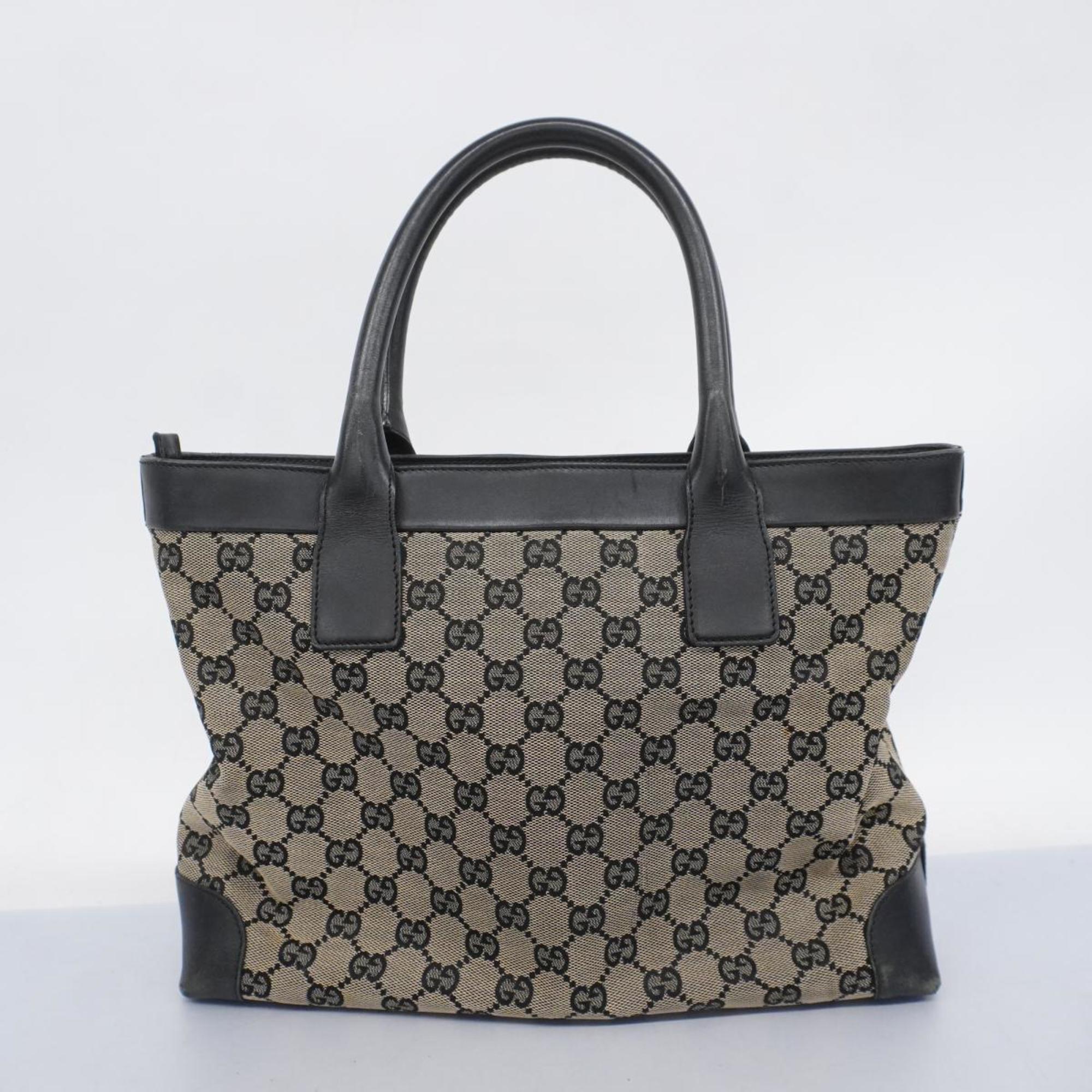 Gucci Tote Bag GG Canvas 002 1119 Black Hardware Women's