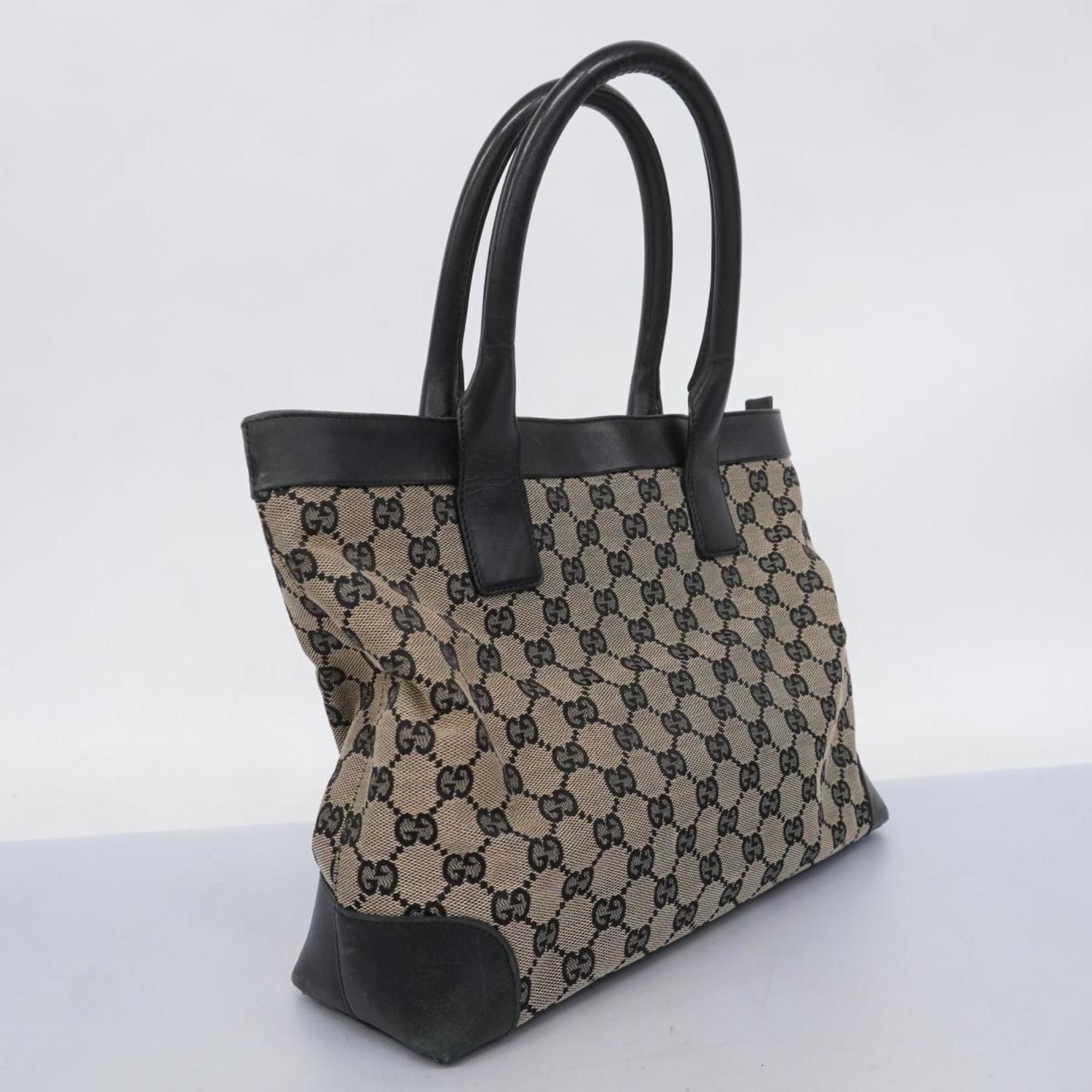 Gucci Tote Bag GG Canvas 002 1119 Black Hardware Women's