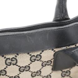 Gucci Tote Bag GG Canvas 002 1119 Black Hardware Women's