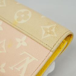 Louis Vuitton Tri-fold Wallet Monogram Empreinte Portefeuille Victorine M81289 Rose Beige Women's