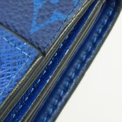 Louis Vuitton Tri-fold Wallet Taigarama Discovery Compact M67620 Cobalt Men's