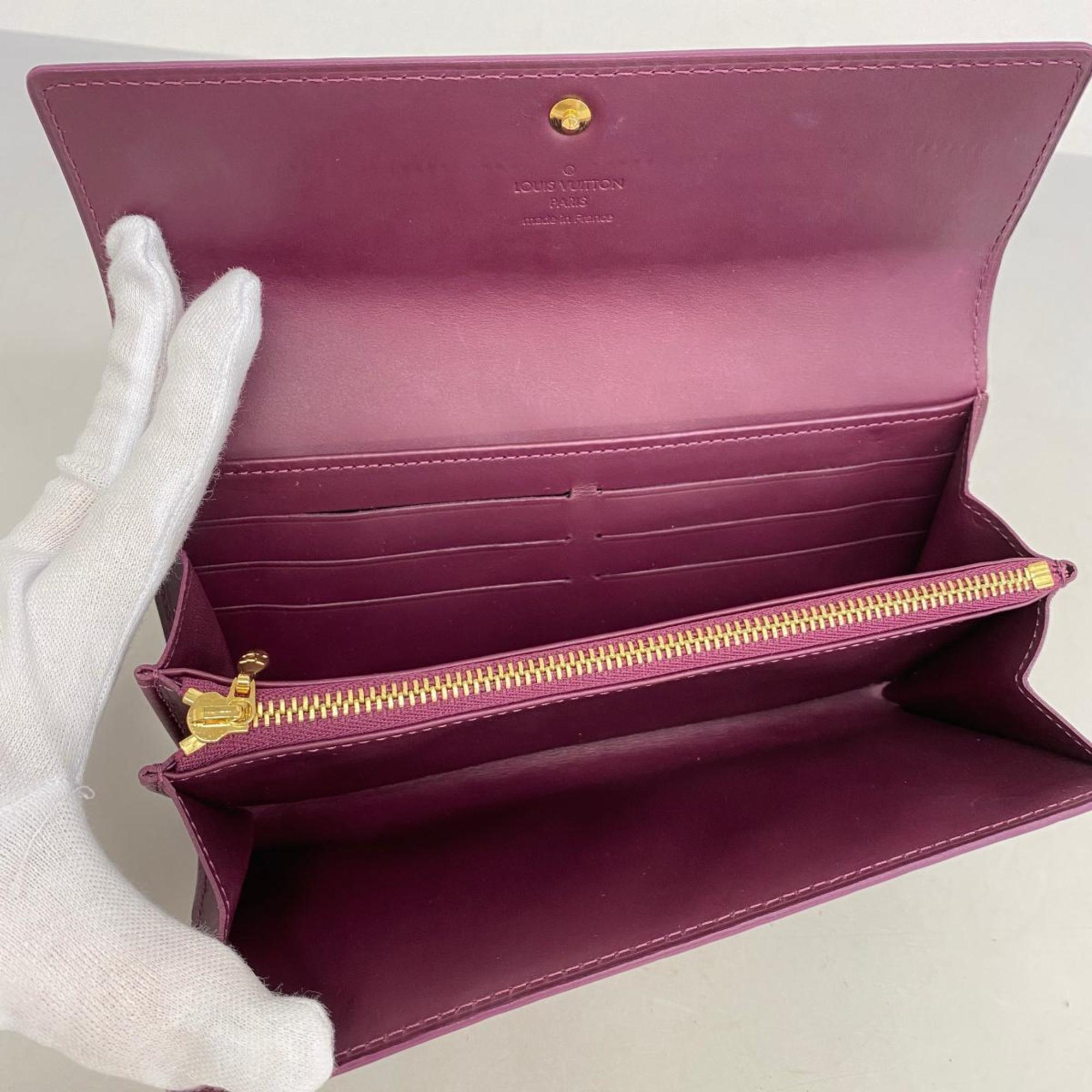 Louis Vuitton Long Wallet Vernis Portefeuille Sarah M93577 Violette Ladies