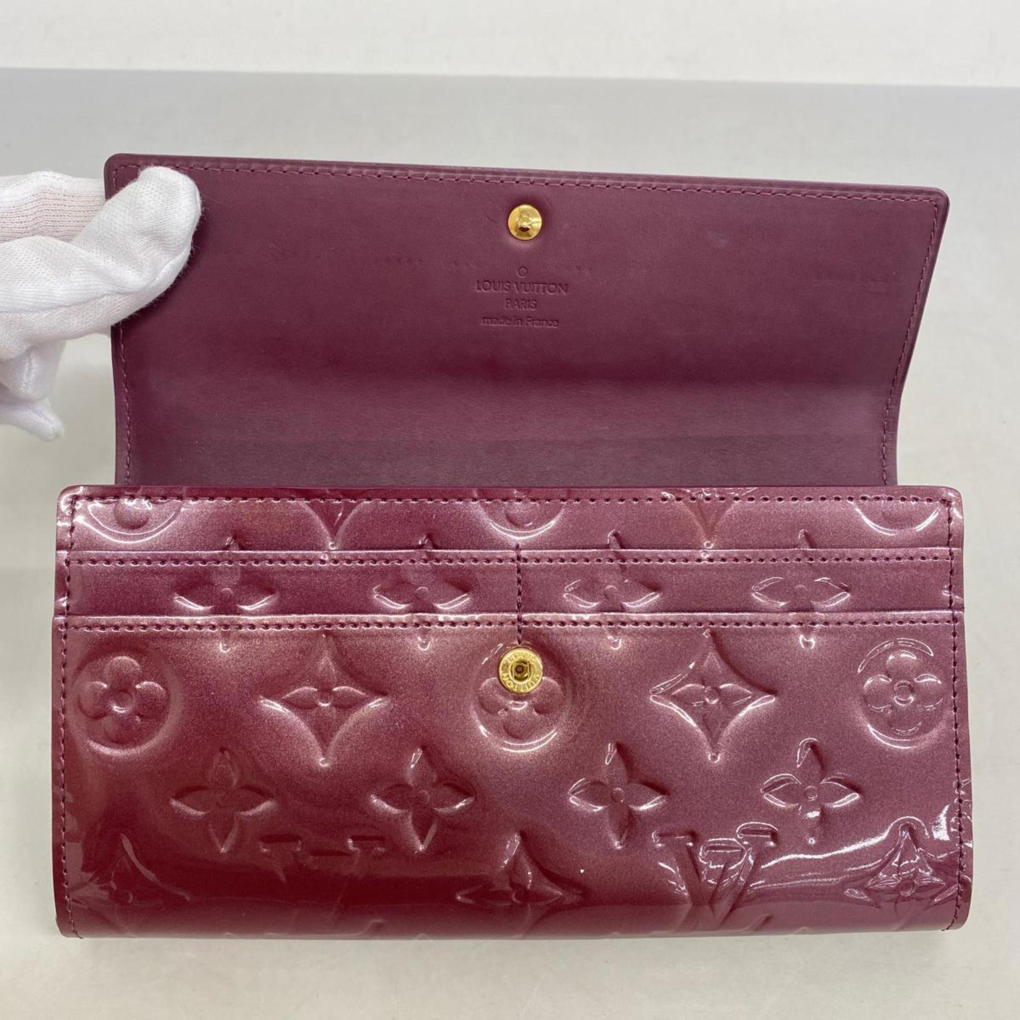 Louis Vuitton Long Wallet Vernis Portefeuille Sarah M93577 Violette Ladies