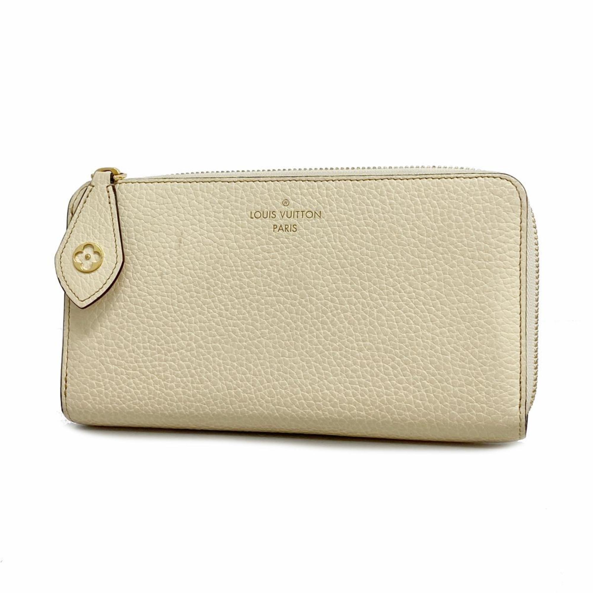 Louis Vuitton Long Wallet Taurillon Portefeuille Comet M69504 Cream Men's Women's