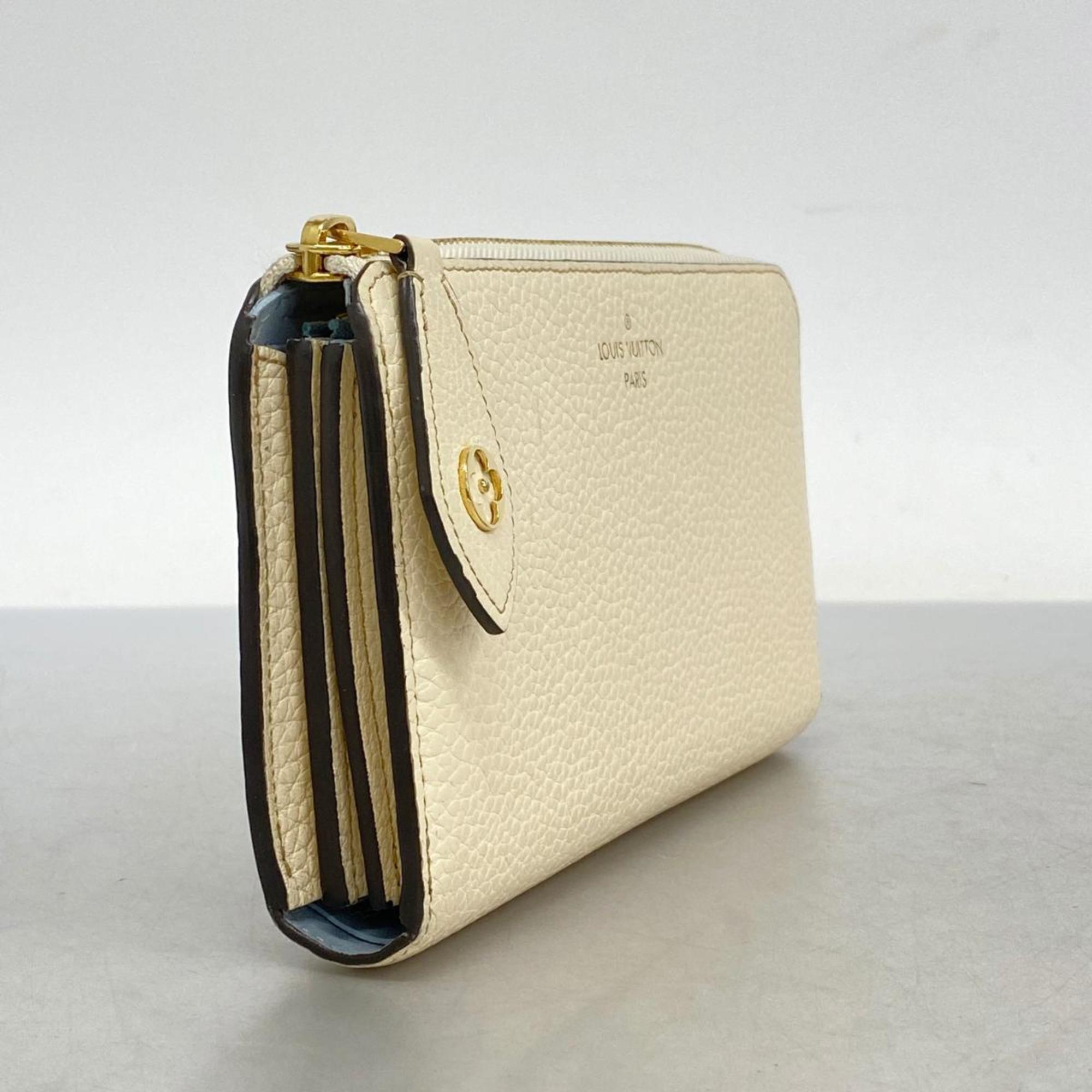 Louis Vuitton Long Wallet Taurillon Portefeuille Comet M69504 Cream Men's Women's