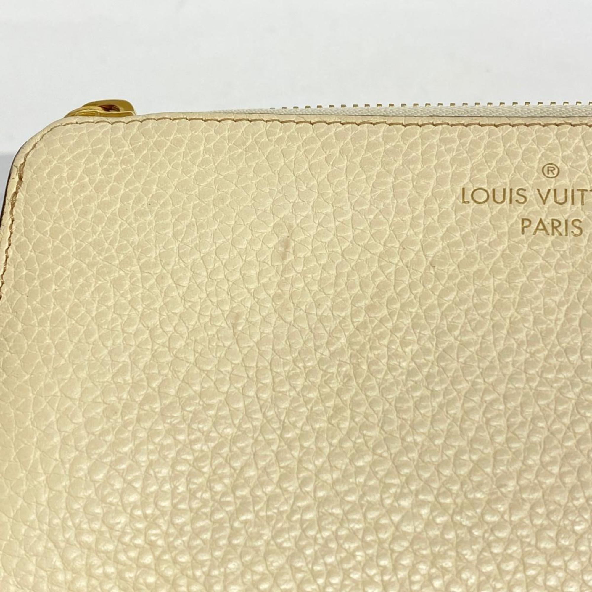 Louis Vuitton Long Wallet Taurillon Portefeuille Comet M69504 Cream Men's Women's