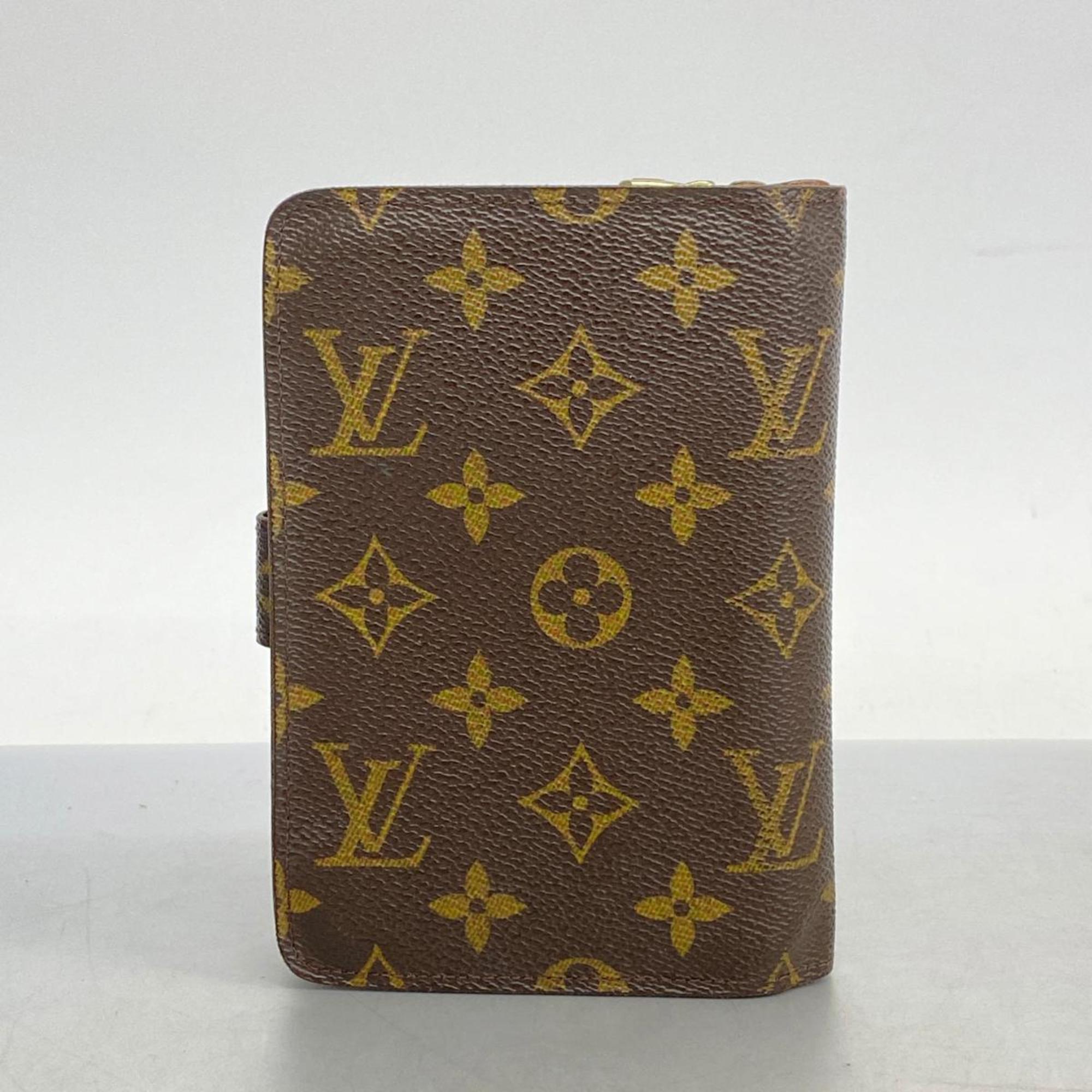 Louis Vuitton Wallet Monogram Porte Papier Zip M61207 Brown Women's