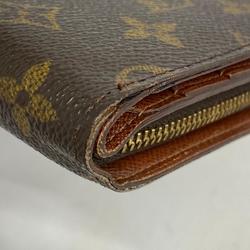 Louis Vuitton Wallet Monogram Porte Papier Zip M61207 Brown Women's