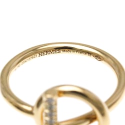 Hermes Echappee Diamond Ring H219691B Pink Gold (18K) Fashion Diamond Band Ring Pink Gold