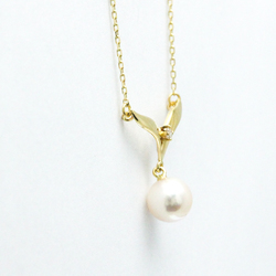 Mikimoto Pearl Diamond Necklace Yellow Gold (18K) Diamond,Pearl Men,Women Fashion Pendant Necklace (Gold)