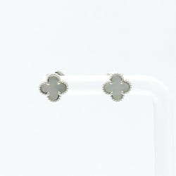 Van Cleef & Arpels Sweet Alhambra VCARG12000 Shell White Gold (18K) Stud Earrings Silver