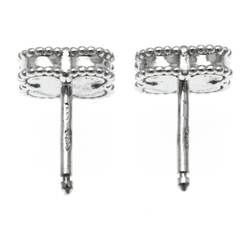 Van Cleef & Arpels Sweet Alhambra VCARG12000 Shell White Gold (18K) Stud Earrings Silver