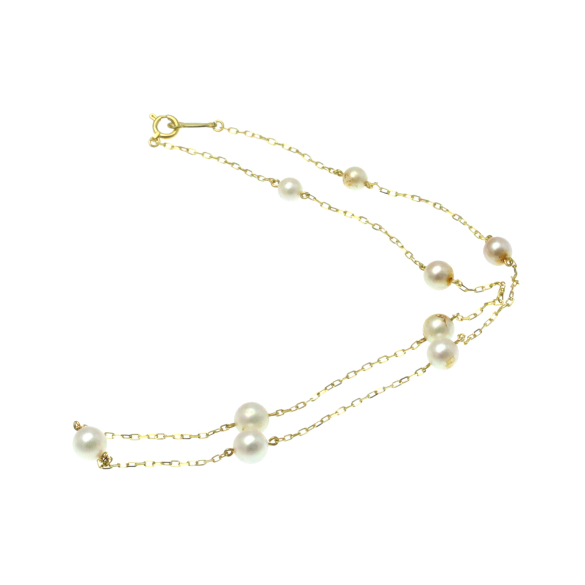 Mikimoto Pearl Necklace Yellow Gold (18K) Pearl Men,Women Fashion Pendant Necklace (Gold)