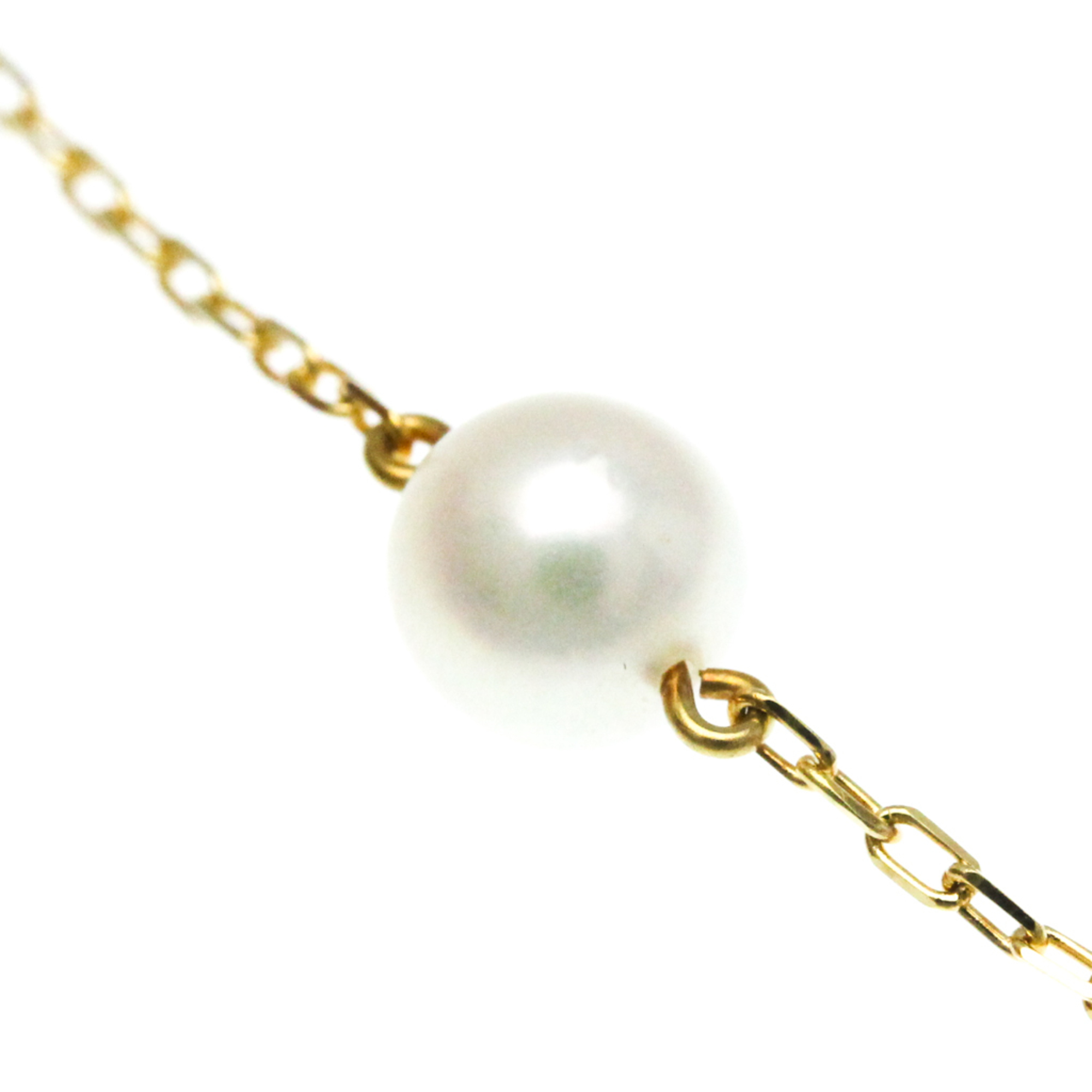 Mikimoto Pearl Necklace Yellow Gold (18K) Pearl Men,Women Fashion Pendant Necklace (Gold)