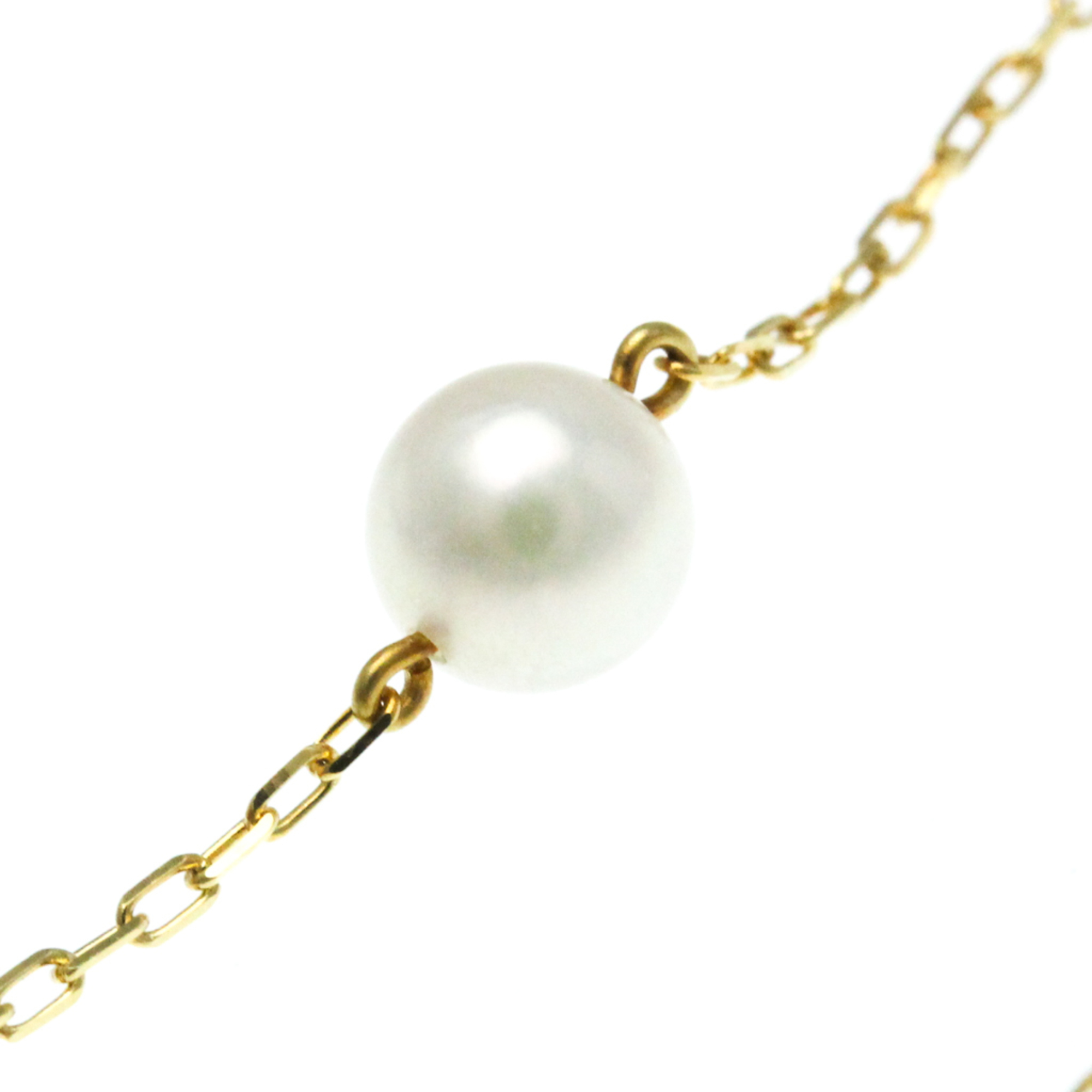 Mikimoto Pearl Necklace Yellow Gold (18K) Pearl Men,Women Fashion Pendant Necklace (Gold)