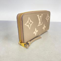 Louis Vuitton Long Wallet Monogram Empreinte Bicolor Zippy M69794 Tourtrell Creme Ladies