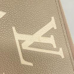 Louis Vuitton Long Wallet Monogram Empreinte Bicolor Zippy M69794 Tourtrell Creme Ladies