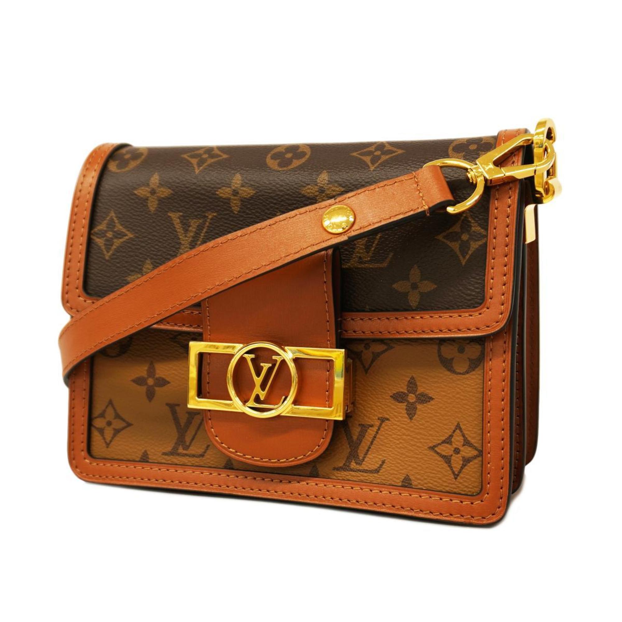 Louis Vuitton Shoulder Bag Monogram Reverse Dauphine MINI M45959 Brown Ladies