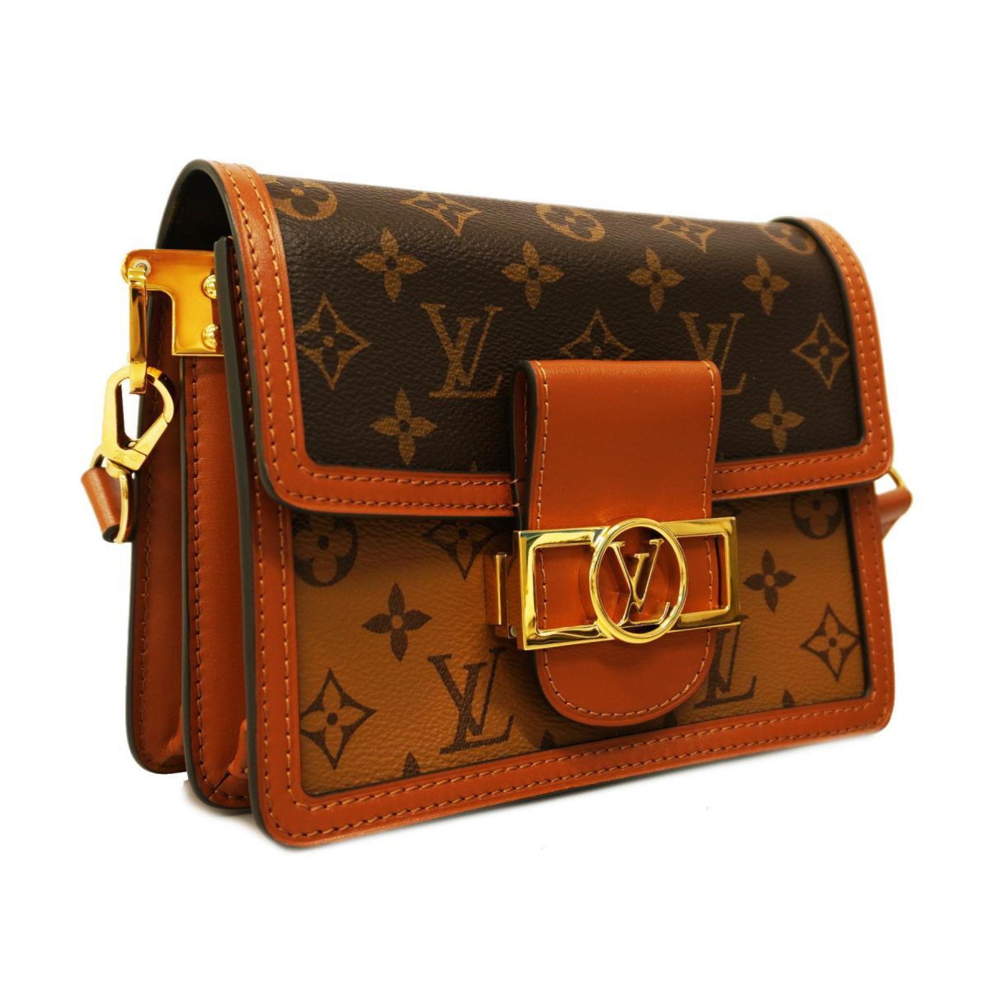 Louis Vuitton Shoulder Bag Monogram Reverse Dauphine MINI M45959 Brown Ladies