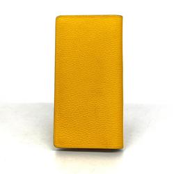 Louis Vuitton Long Wallet Taurillon Portefeuille Brazza M58194 Ocher Men's