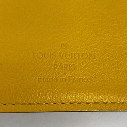 Louis Vuitton Long Wallet Taurillon Portefeuille Brazza M58194 Ocher Men's