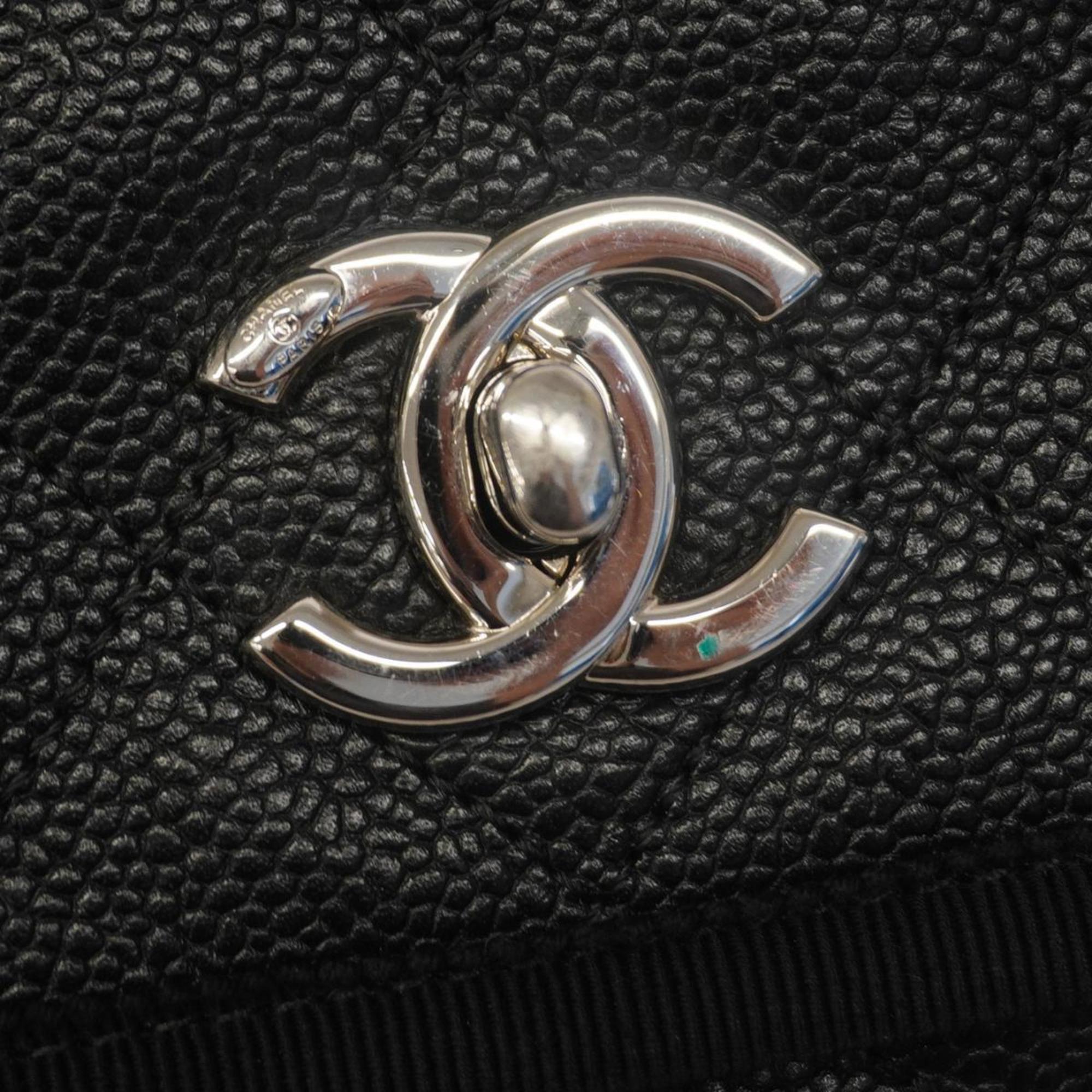 Chanel handbag Matelasse caviar skin black ladies